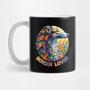 Borzoi lover, stained glass. I love borzois. Mug